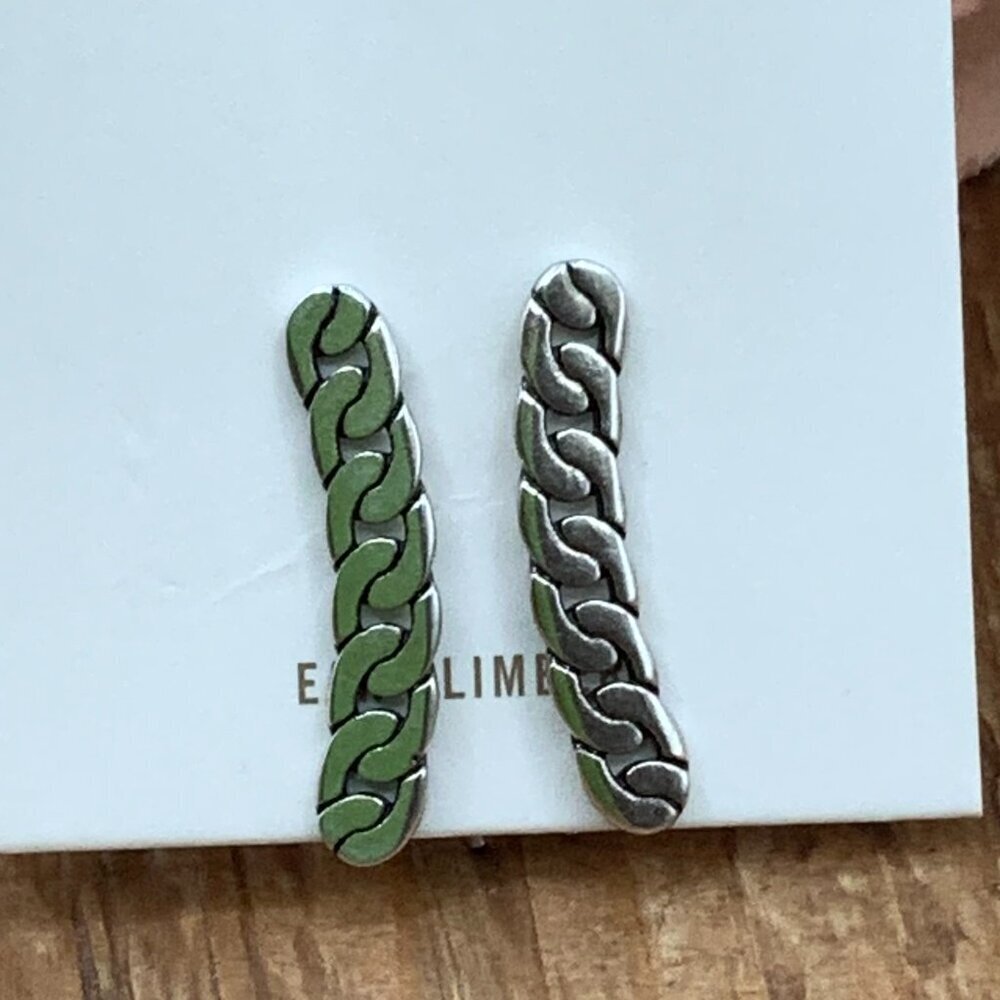 Cosmo Style Silver Tone Chain Ear Climbers Earrings